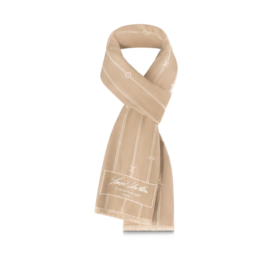 Men Louis Vuitton Scarves | Mng Stripes Stole Beige